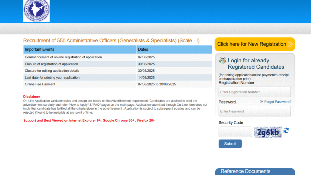 NIACL AO Recruitment 2025: Apply for 550 Administrative Officer Vacancies β Check Eligibility, Dates, and Application Process 1 2025 08 07T115940.661